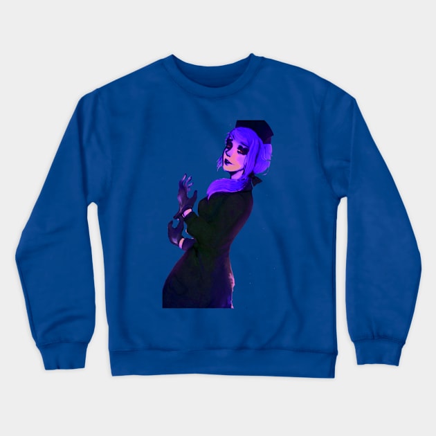 Purple haired girl Crewneck Sweatshirt by Popartela45